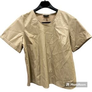 Alfani Plus Size 2X Faux Leather Blouse